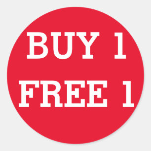 Round Acheter 1 Gratuit 1 étiquette de vente de ma