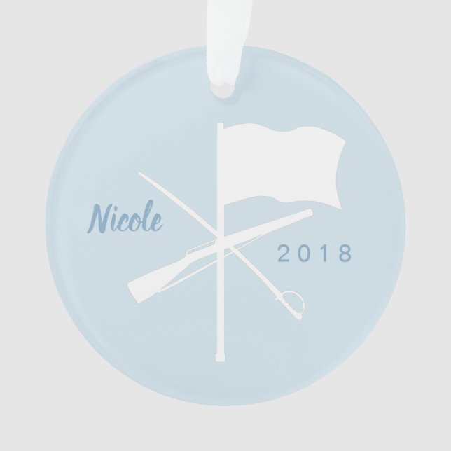 Round Acrylic Colour Guard Ornament (Front)
