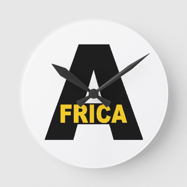 Round Acrylic Wall Clock AFRICA Design (Front)