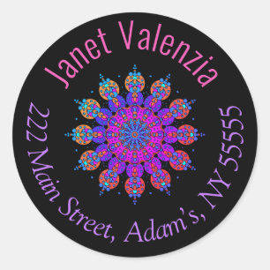 Round address labels