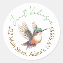 Round address labels