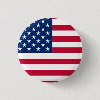 Round American Flag  1 Inch Round Button