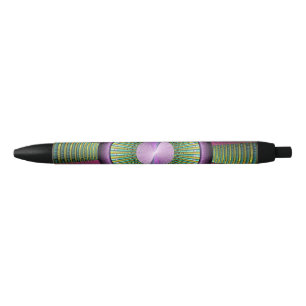 Round And Colourful Modern Decorative Fractal Art Black Ink Pen