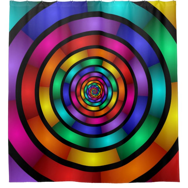 Round and Psychedelic Colourful Modern Fractal Art (Front)