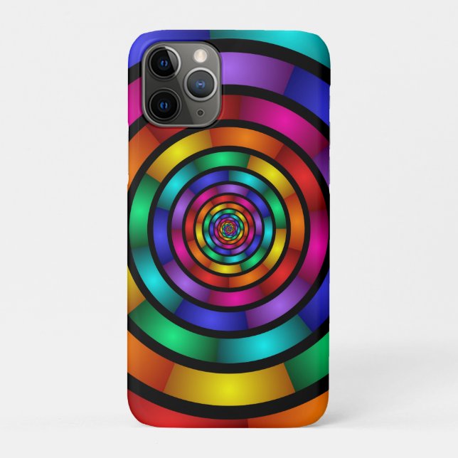 Round and Psychedelic Colourful Modern Fractal Art Case-Mate iPhone Case (Back)
