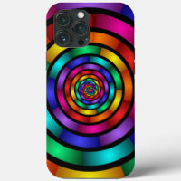 Round and Psychedelic Colourful Modern Fractal Art