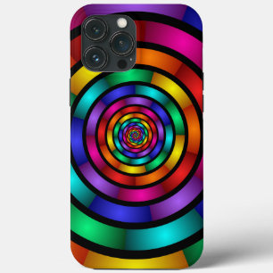 Round and Psychedelic Colourful Modern Fractal Art iPhone 13 Pro Max Case