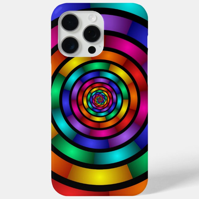 Round and Psychedelic Colourful Modern Fractal Art Case-Mate iPhone Case (Back)