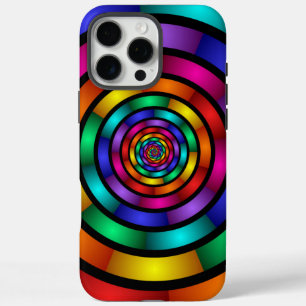 Round and Psychedelic Colourful Modern Fractal Art iPhone 16 Pro Max Case
