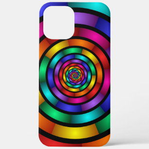 Round and Psychedelic Colourful Modern Fractal Art iPhone 12 Pro Max Case