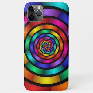 Round and Psychedelic Colourful Modern Fractal Art iPhone 11 Pro Max Case