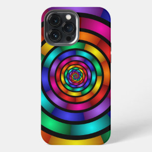 Round and Psychedelic Colourful Modern Fractal Art iPhone 13 Pro Max Case