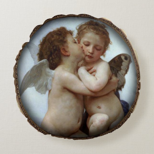 Round Antique Art Pillows (Front)