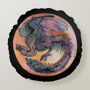 Round Archaeopteryx Pillow