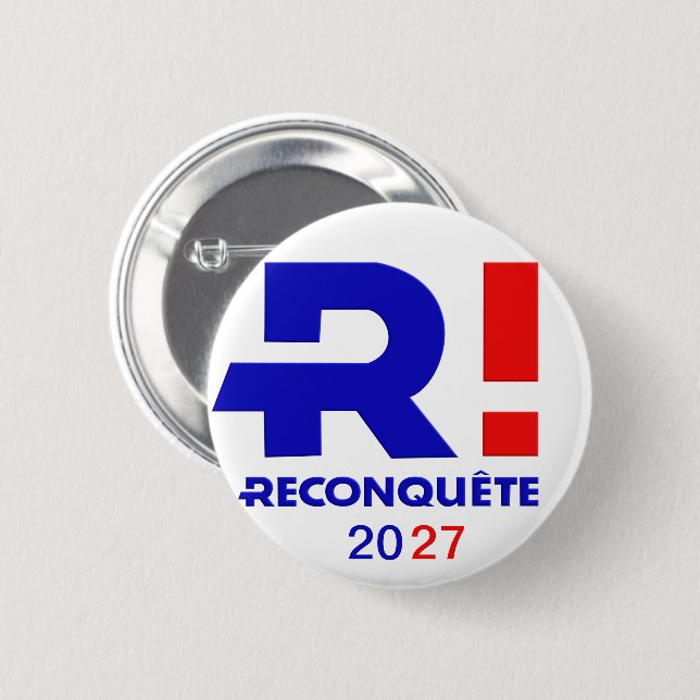 Round Badge 57 mm, Reconquest 2027 2 Inch Round Button (Front & Back)