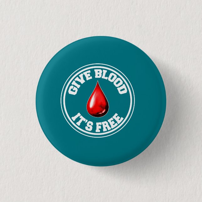 Round Badge - Blood Donor 1 Inch Round Button (Front)