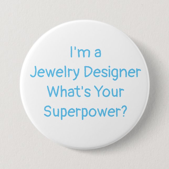 Round Badge, Large, 7.6 cm (3") Jewelry Designer 3 Inch Round Button (Front)