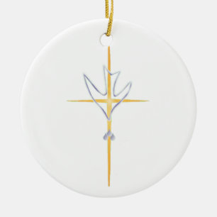Round Baptismal Ornament
