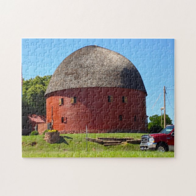 Round Barn Oklahoma. Jigsaw Puzzle (Horizontal)
