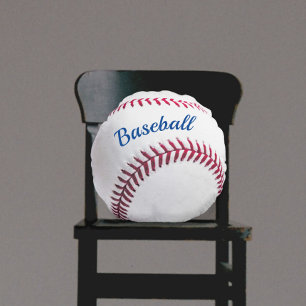 Round Baseball Customizable Round Pillow