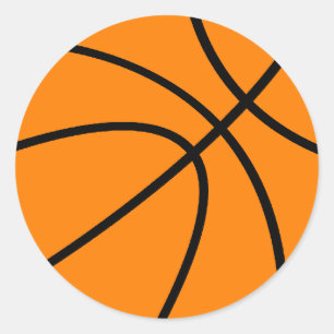 Round basketball stickers