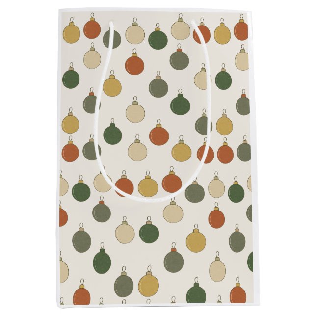 Round Baubles Pattern			 Medium Gift Bag (Front)