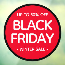 Round Black Friday Simple Professional Modern Sale