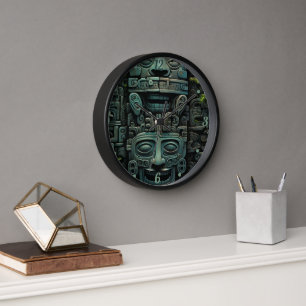 Round Black Wooden Frame Clock