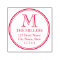 Round Border Family Name Monogram Address