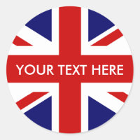 Round British Union Jack stickers | envelope seals
