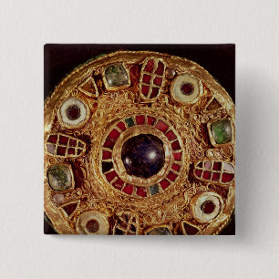 Round brooch 2 inch square button