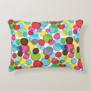 Round bubbles kids pattern 2 accent pillow