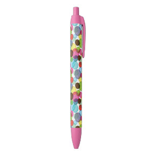 Round bubbles kids pattern 2 black ink pen
