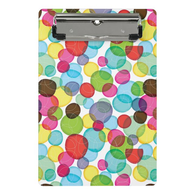 Round bubbles kids pattern 2 mini clipboard (Front)