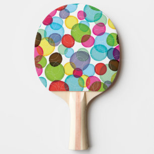 Round bubbles kids pattern 2 ping pong paddle