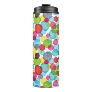 Round bubbles kids pattern 2 thermal tumbler