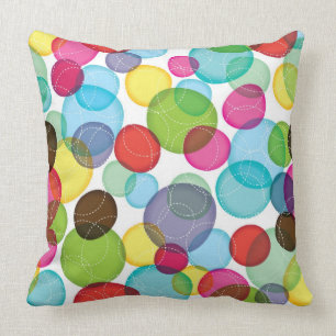 Round bubbles kids pattern 2 throw pillow
