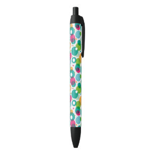 Round bubbles kids pattern black ink pen