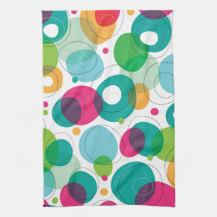Round bubbles kids pattern kitchen towel