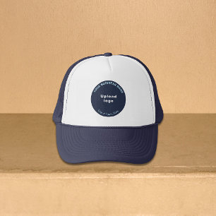 Round Business Brand on Navy and White Trucker Hat