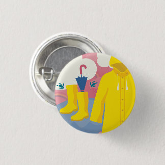 Round Button Pin Spring Rainy Day