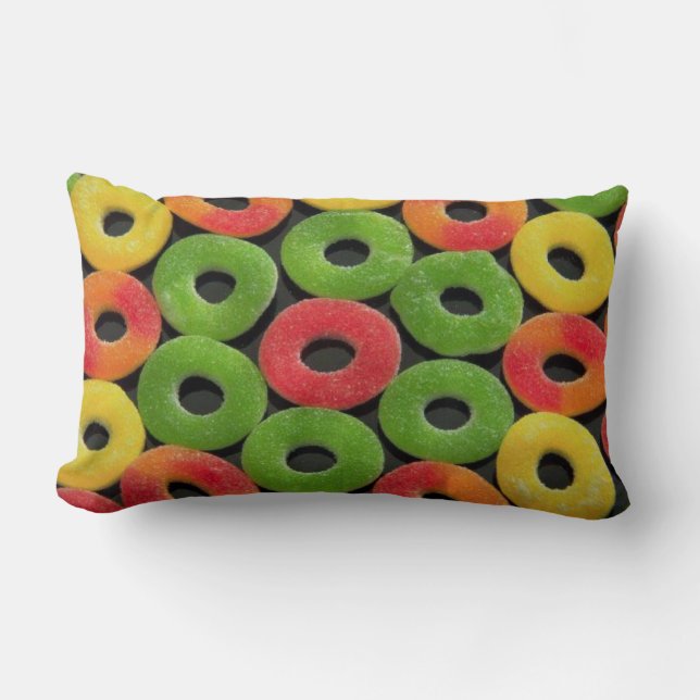 Round Candies Pattern Lumbar Pillow (Front)