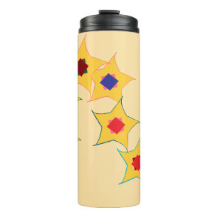 round candle stars designed.. thermal tumbler