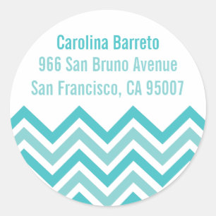 Round Chevron Labels - Teal Green