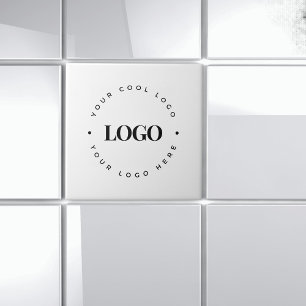 Round Circle Custom Business Logo Branded Company Tile