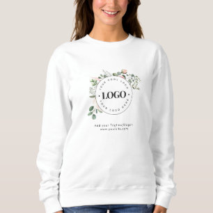 Round Circle Custom Company Logo Floral Greenery Sweatshirt