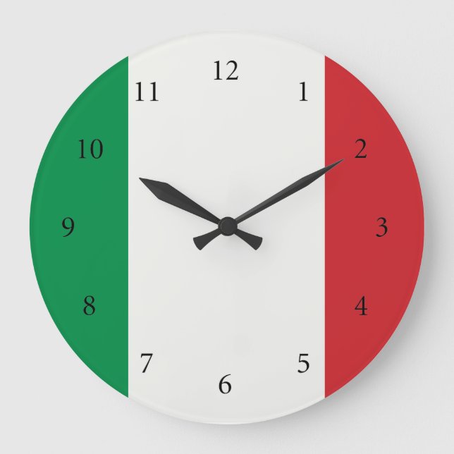 Round clock Italy flag (Front)