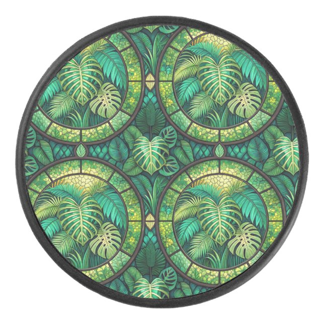 Round coaster featuring a vibrant floral pattern  (Devant)