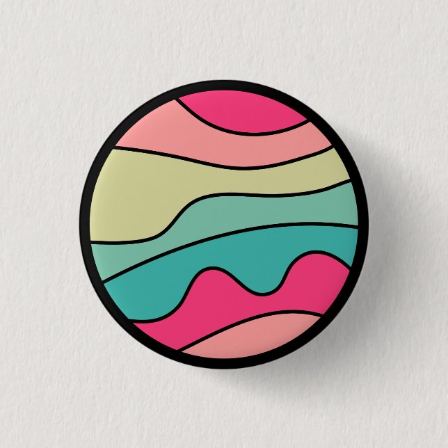 Round Colour Abstract 160422(01) 1 Inch Round Button (Front)
