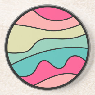 Round Colour Abstract 160422(01) Coaster